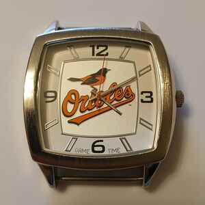 Game Time Men's Retro Series Baltimore Orioles Silver Tone Watch Case WR 3ATM